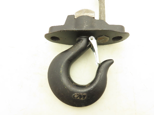 CM Lodestar 2 Ton Hoist Upper Rigid Hook Suspension Latch Hook Black 627-710