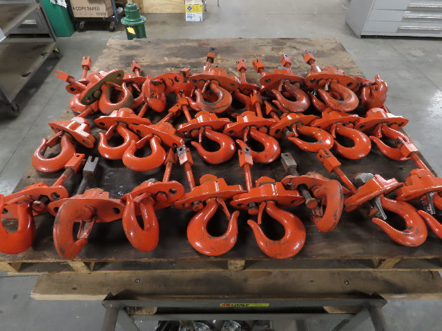 CM Lodestar 2 Ton Hoist Upper Rigid Hook Suspension Latch Hook Orange 627-710