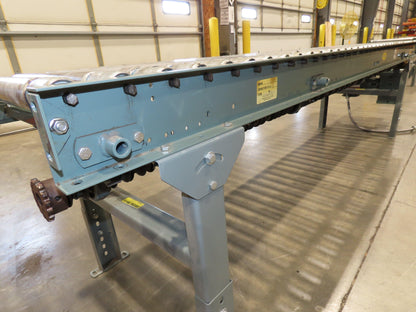 Hytrol 24"x 10' Accumulation Roller Conveyor 21"BF O-Ring Line Shaft Drive 64FPM