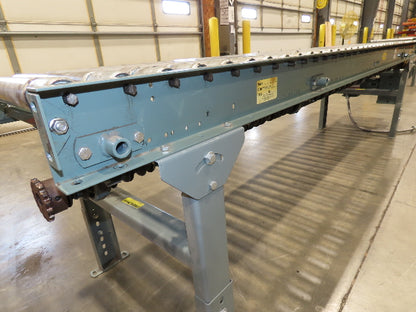 Hytrol 24"x 10' Accumulation Roller Conveyor 21"BF O-Ring Line Shaft Drive 64FPM
