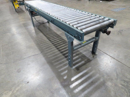 Hytrol 24"x 10' Accumulation Roller Conveyor 21"BF O-Ring Line Shaft Drive 64FPM