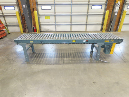 Hytrol 24"x 10' Accumulation Roller Conveyor 21"BF O-Ring Line Shaft Drive 64FPM