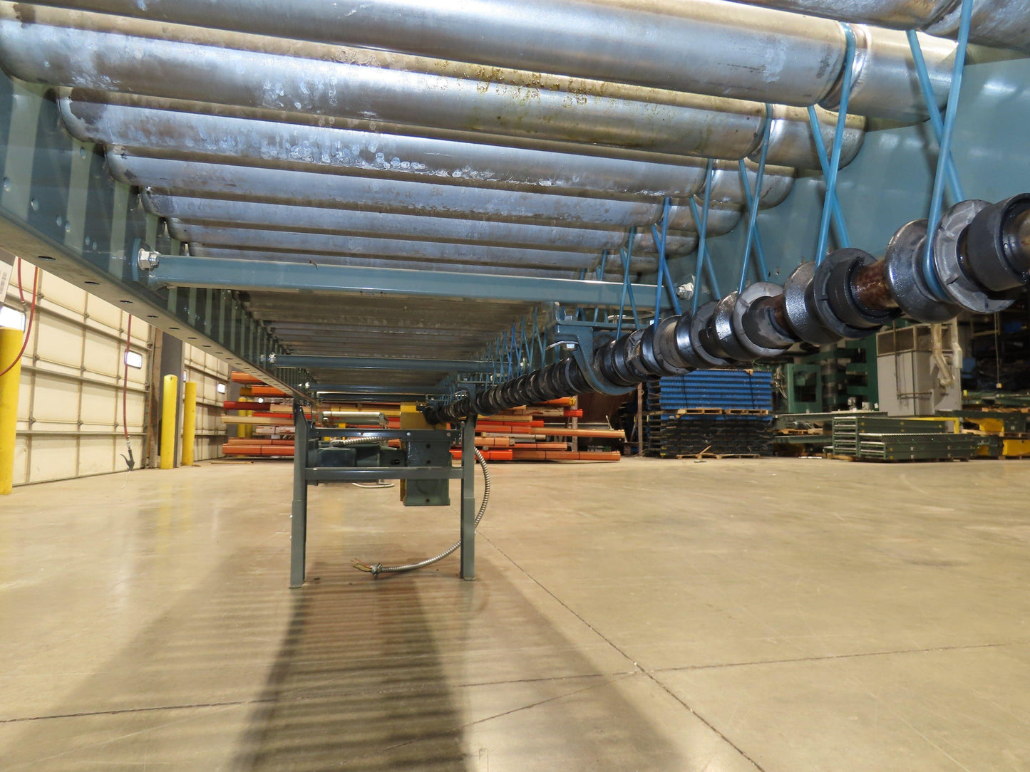 Hytrol 24"x 10' Accumulation Roller Conveyor 21"BF O-Ring Line Shaft Drive 64FPM