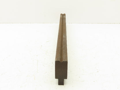 Press Brake Die 23-9/16" Long 90° V 1/4" W 1/8" D 1-3/4" H 1/2" Tang