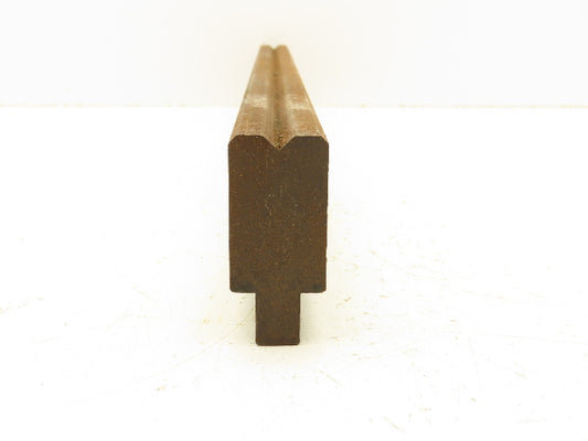 Press Brake Die 23-9/16" Long 90° V 1/4" W 1/8" D 1-3/4" H 1/2" Tang