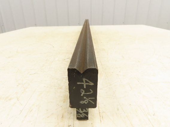 Press Brake Die 42-1/8" Long 90° V 3/8" W 3/16" D 1-3/4" H 1/2" Tang