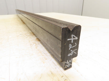 Press Brake Die 42-1/8" Long 90° V 3/8" W 3/16" D 1-3/4" H 1/2" Tang