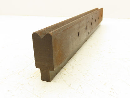 Press Brake Die 15-3/8" Long 90° V 1/2" W 1/4" D 1-3/4" H 1/2" Tang