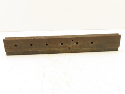 Press Brake Die 15-3/8" Long 90° V 1/2" W 1/4" D 1-3/4" H 1/2" Tang
