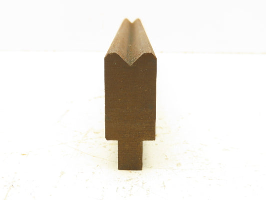 Press Brake Die 15-3/8" Long 90° V 1/2" W 1/4" D 1-3/4" H 1/2" Tang