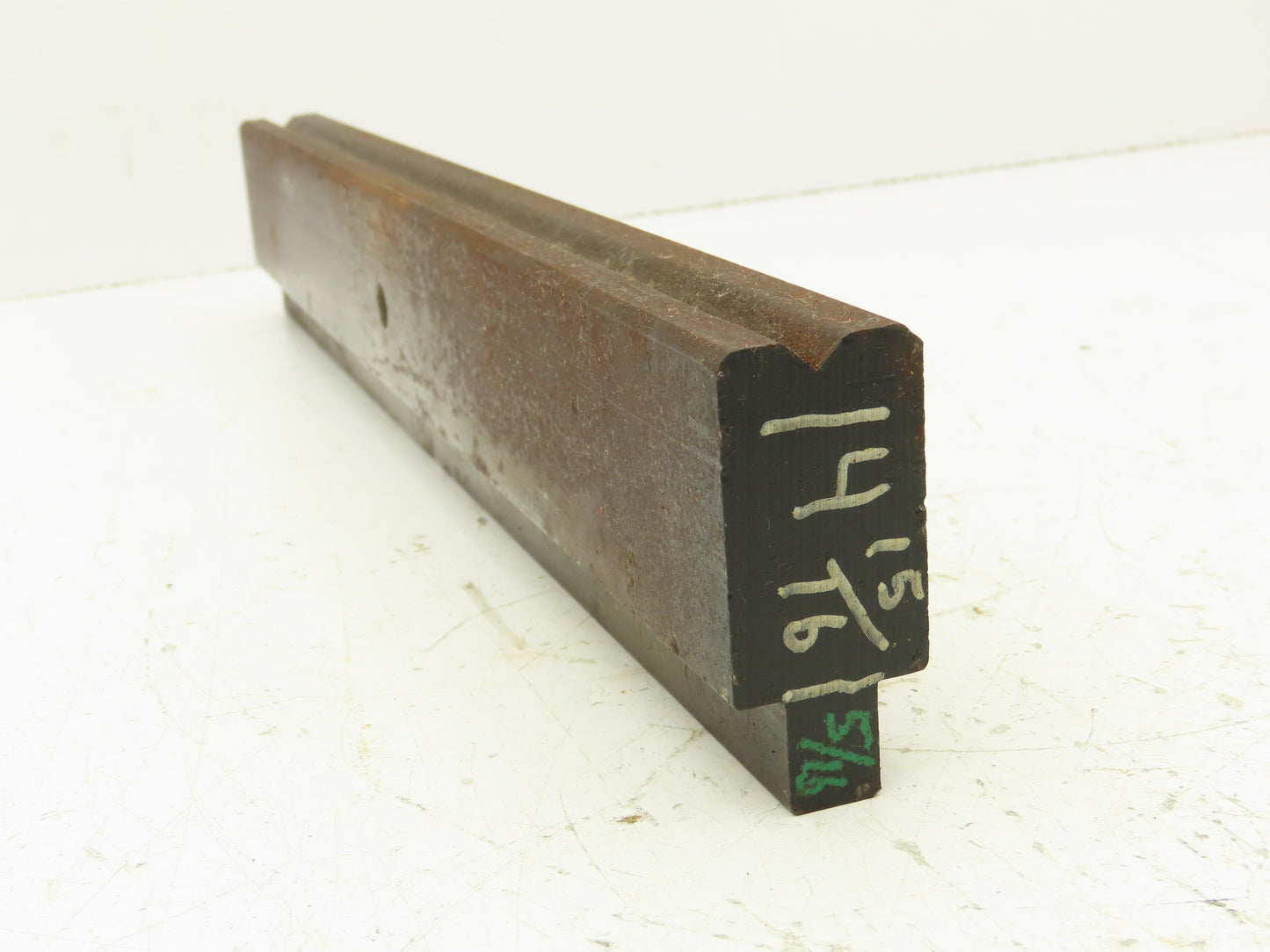 Press Brake Die 15" Long 90° V 5/16" W 3/16" D 1-3/4" H 1/2" Tang