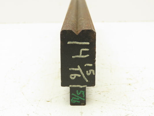 Press Brake Die 15" Long 90° V 5/16" W 3/16" D 1-3/4" H 1/2" Tang