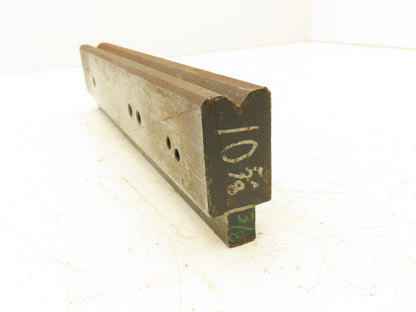 Press Brake Die 10-5/8" Long 90° V 3/8" W 3/16" D 1-3/4" H 1/2" Tang