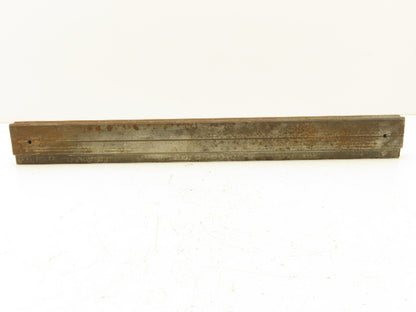 Press Brake Die 21-3/4" Long 90° V 3/8" W 3/16" D 1-3/4" H 1/2" Tang