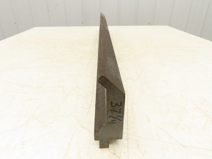 Press Brake Gooseneck Punch Die 37-1/4" Long 90° V 7/16" Finger 3-3/4" H