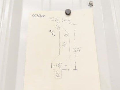 Press Brake Gooseneck Punch Die 46-1/8" Long 90° V 3/8" Finger 3-3/4" H