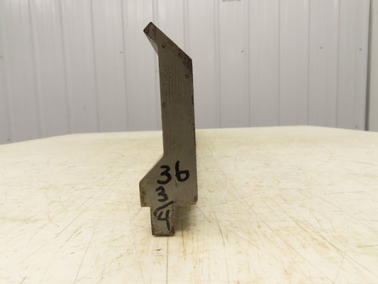 Press Brake Gooseneck Punch Die 36-3/4" Long 90° V 1/4" Finger 3-3/4" H