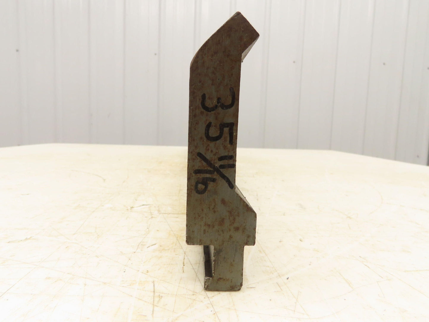 Press Brake Gooseneck Punch Die 35-3/4" L 90° V 1/2" Finger 3-5/8" H Safety Tang