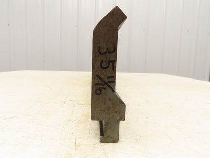Press Brake Gooseneck Punch Die 35-3/4" L 90° V 1/2" Finger 3-5/8" H Safety Tang