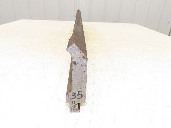 Press Brake Gooseneck Punch Die 35-3/4" L 90° V 1/2" Finger 3-5/8" H Safety Tang