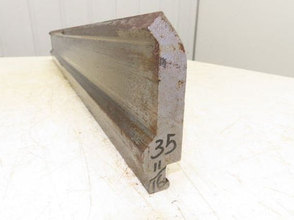 Press Brake Gooseneck Punch Die 35-3/4" L 90° V 1/2" Finger 3-5/8" H Safety Tang