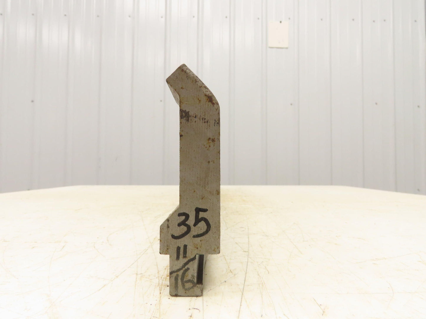 Press Brake Gooseneck Punch Die 35-3/4" L 90° V 1/2" Finger 3-5/8" H Safety Tang
