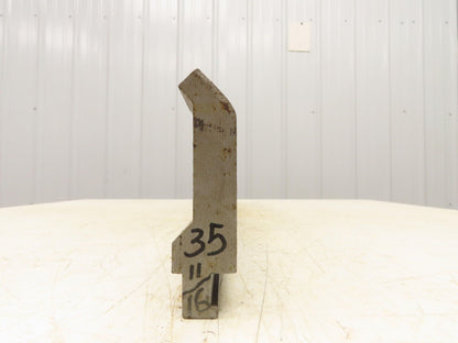Press Brake Gooseneck Punch Die 35-3/4" L 90° V 1/2" Finger 3-5/8" H Safety Tang