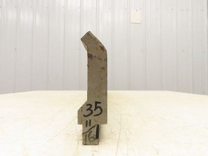 Press Brake Gooseneck Punch Die 35-3/4" L 90° V 1/2" Finger 3-5/8" H Safety Tang