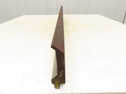 Press Brake Gooseneck Punch Die 61" Long 90° V 1/4" Finger 3-3/4" H 5/8" Notch