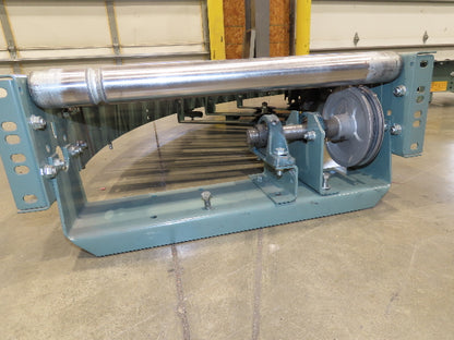 Hytrol 24"x 180° Curve Accumulation Roller Conveyor 21"BF V-Belt Slave Drive
