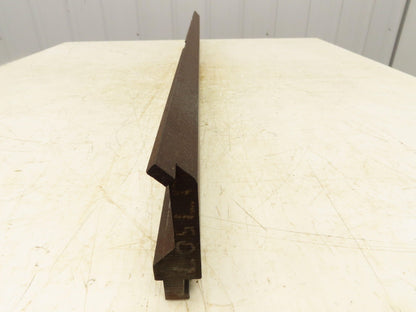 Press Brake Gooseneck Punch Die 46-3/4" L 90° V 1/4" Finger 3-5/8" H Safety Tang