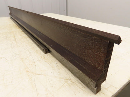 Press Brake Gooseneck Punch Die 46-3/4" L 90° V 1/4" Finger 3-5/8" H Safety Tang