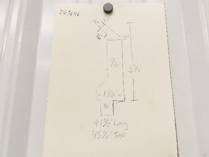 Press Brake Gooseneck Punch Die 45-1/4" Long 90° V 1/4" Finger 3-3/4" H