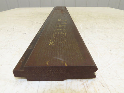 Press Brake Die 32-1/4" Long 90° V 3/8" W 3/16" D31-3/4" H 1/2" Tang