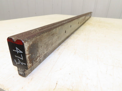 Press Brake Die 47-1/2" Long 90° V 3/8" W 3/16" D 1-3/4" H 1/2" Tang