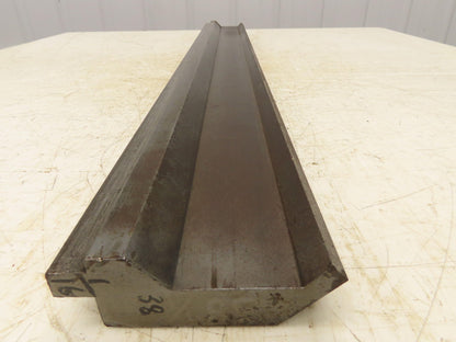 Press Brake Gooseneck Punch Die 38" Long 90° V 3/8" Finger 3-3/4" H
