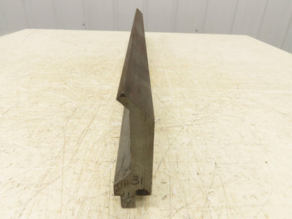 Press Brake Gooseneck Punch Die 31-1/4" Long 90° V 1/4" Finger 3-3/4" H