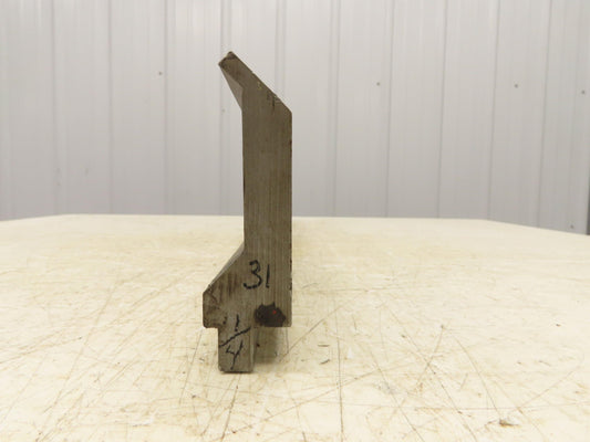 Press Brake Gooseneck Punch Die 31-1/4" Long 90° V 1/4" Finger 3-3/4" H
