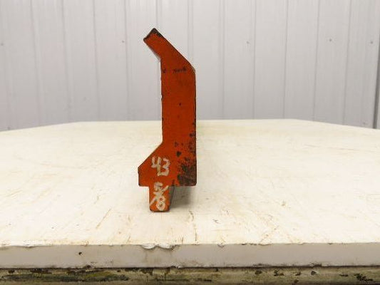 Press Brake Gooseneck Punch Die 43-11/16" Long 90° V 3/8" Finger 3-3/4" H