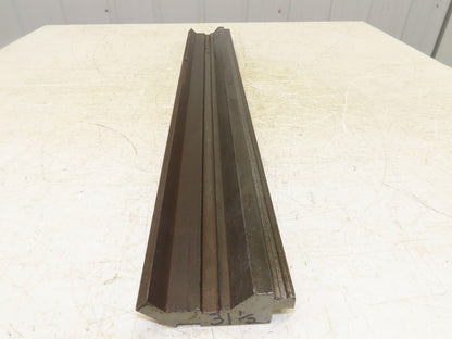 Press Brake Gooseneck Punch Die 31-1/2" Long 90° V 1/2" Finger 3-3/4" H