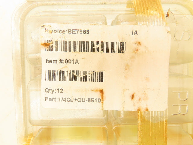 Spraying Systems 1/4QJ+QU-6510 Quickjet 65° Brass Spray Nozzle 1/4"npt Lot of 12