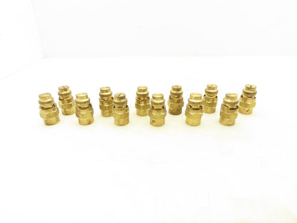 Spraying Systems 1/4QJ+QU-6510 Quickjet 65° Brass Spray Nozzle 1/4"npt Lot of 12