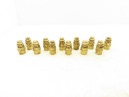 Spraying Systems 1/4QJ+QU-6510 Quickjet 65° Brass Spray Nozzle 1/4"npt Lot of 12