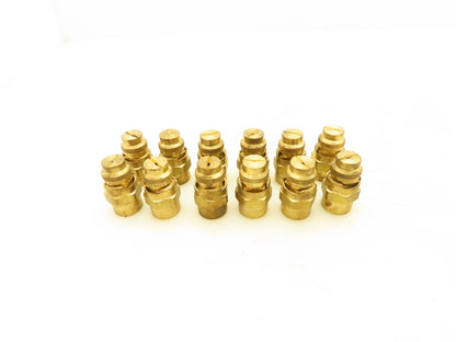 Spraying Systems 1/4QJ+QU-6510 Quickjet 65° Brass Spray Nozzle 1/4"npt Lot of 12