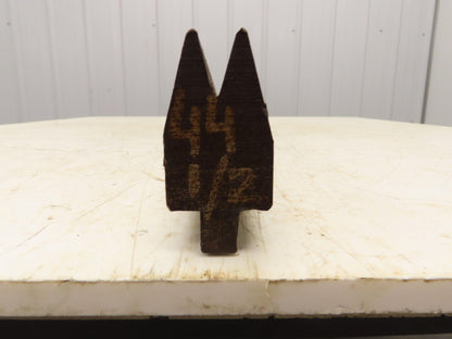 Press Brake Die 44-1/2" Long 30° V 1/2" W 13/16" D 2-5/16" H 1/2" Tang
