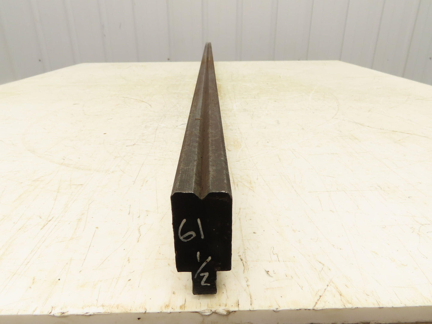 Press Brake Die 61-1/2" Long 90° V 1/4" W 1/8" D 1-3/4" H 1/2" Tang