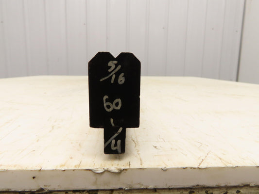 Press Brake Die 60-3/8" Long 90° V 3/16" W 1/8" D 1-5/8" H 1/2" Tang