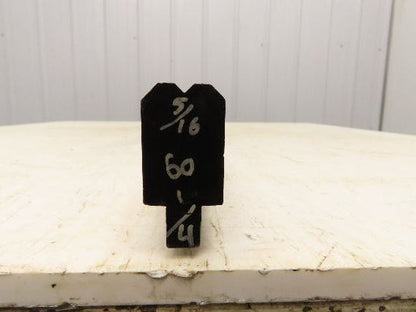 Press Brake Die 60-3/8" Long 90° V 3/16" W 1/8" D 1-5/8" H 1/2" Tang