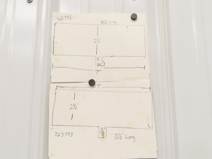 Press Brake Die Blank Set 13-1/2" Long 7" Wide 2-1/2" High 1/2" Safety Tang