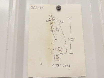 Press Brake Gooseneck Punch Die 97-1/2" Long 90° V 7/16" Finger 3-3/4" H
